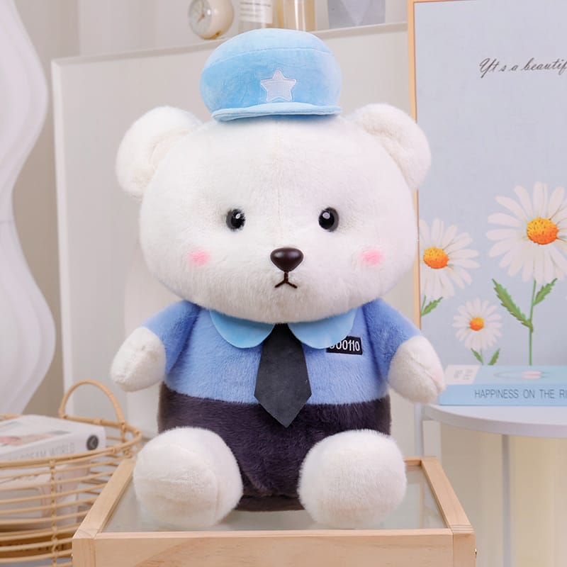 Police Teddy Bear Plush Toy – Soft Stuffed Doll for Kids & Gift Lovers